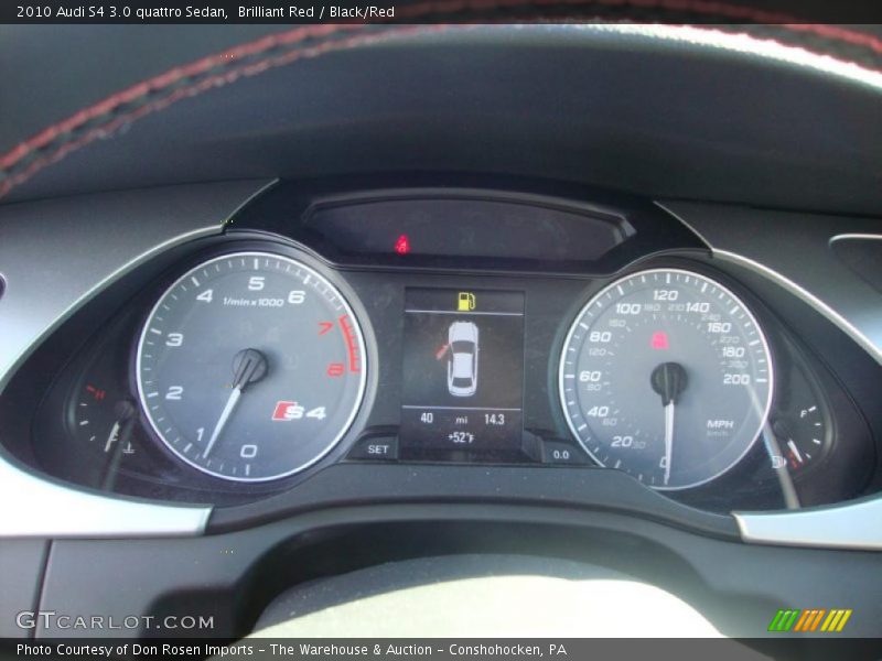 Brilliant Red / Black/Red 2010 Audi S4 3.0 quattro Sedan