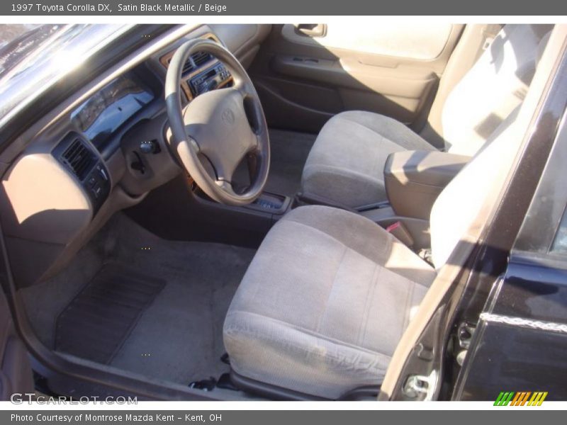 Satin Black Metallic / Beige 1997 Toyota Corolla DX