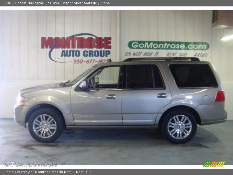 Vapor Silver Metallic / Stone 2008 Lincoln Navigator Elite 4x4