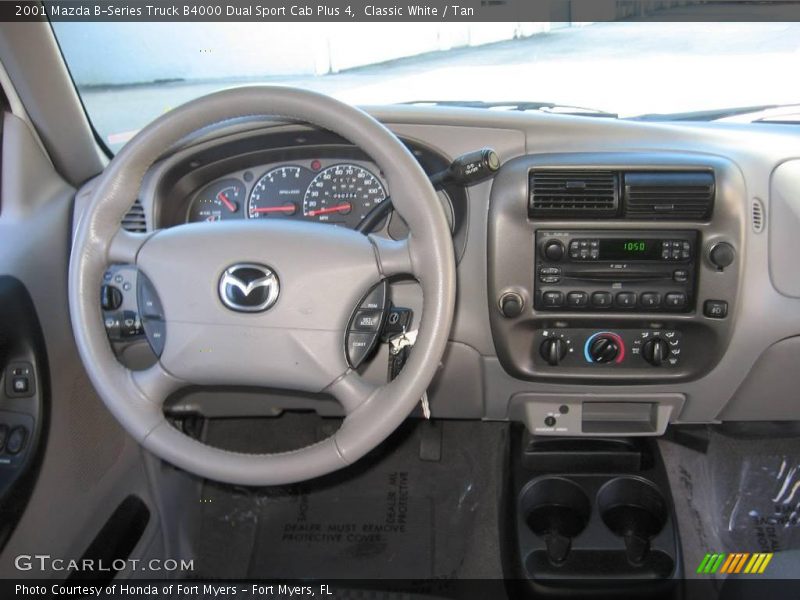 Classic White / Tan 2001 Mazda B-Series Truck B4000 Dual Sport Cab Plus 4