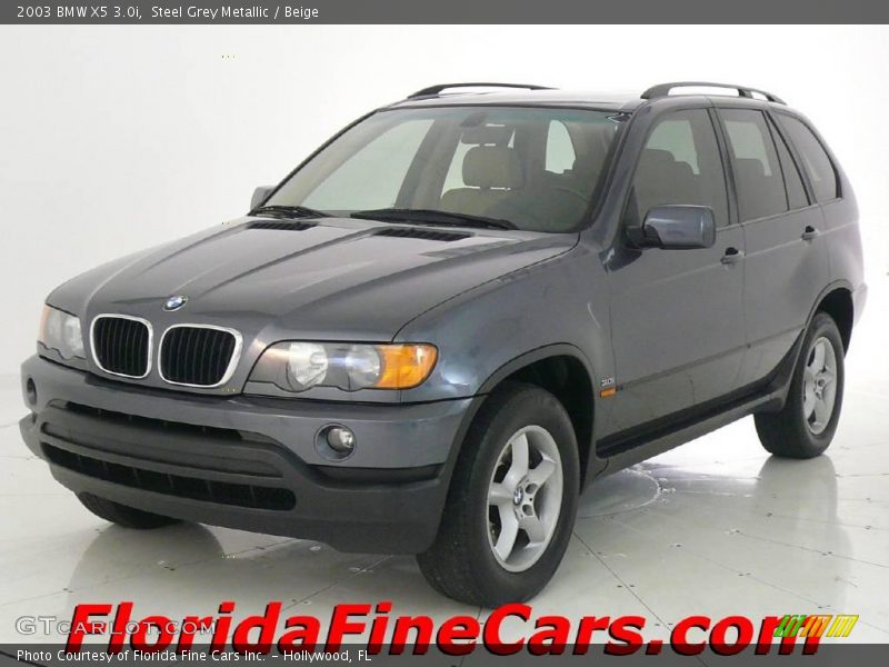 Steel Grey Metallic / Beige 2003 BMW X5 3.0i