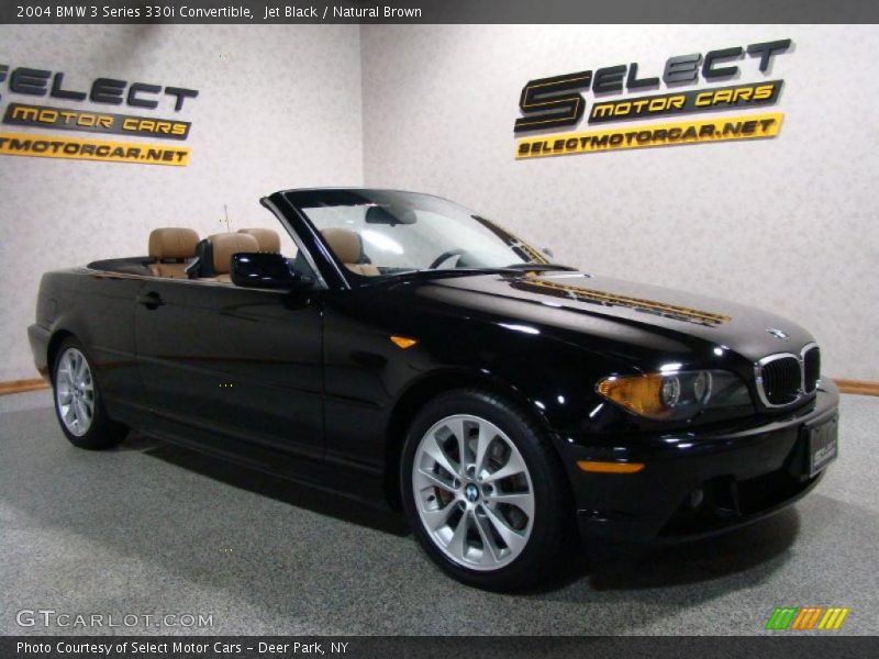 Jet Black / Natural Brown 2004 BMW 3 Series 330i Convertible