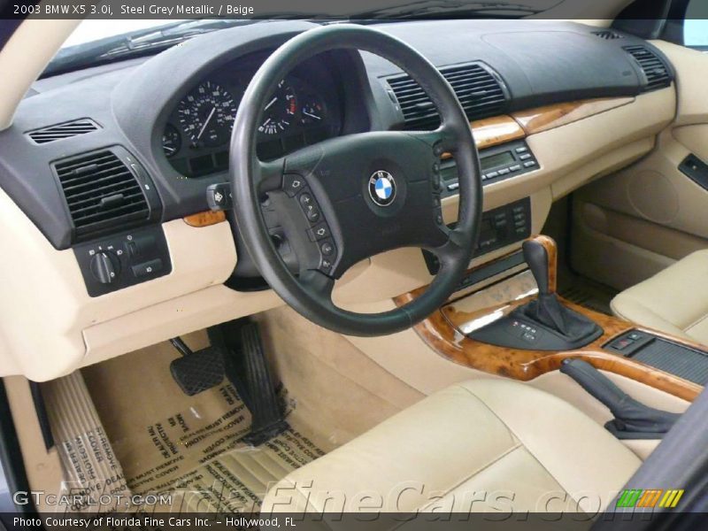 Steel Grey Metallic / Beige 2003 BMW X5 3.0i