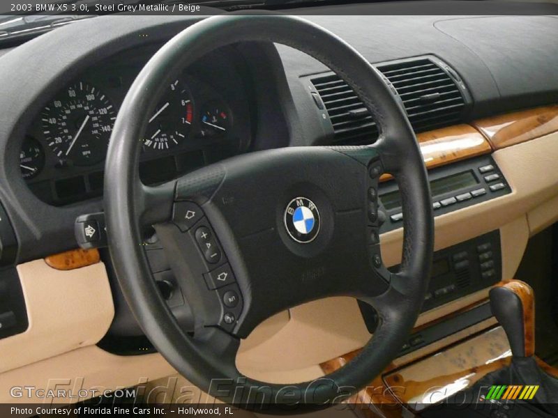 Steel Grey Metallic / Beige 2003 BMW X5 3.0i