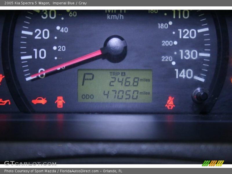 Imperial Blue / Gray 2005 Kia Spectra 5 Wagon