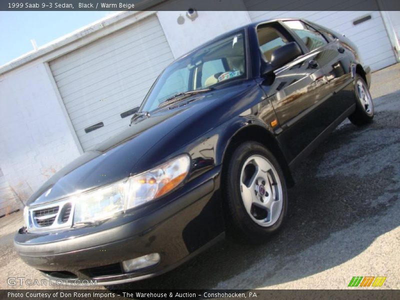 Black / Warm Beige 1999 Saab 9-3 Sedan