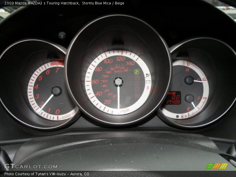 Stormy Blue Mica / Beige 2009 Mazda MAZDA3 s Touring Hatchback