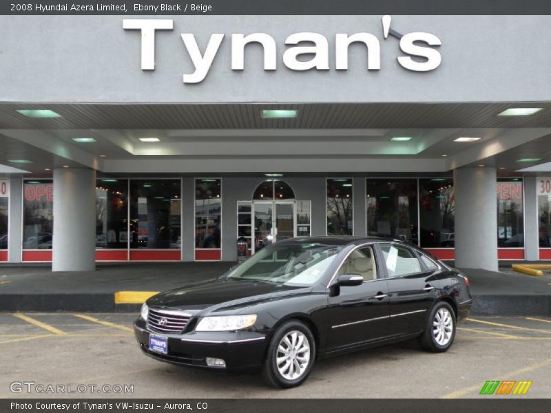 Ebony Black / Beige 2008 Hyundai Azera Limited