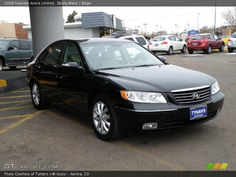 Ebony Black / Beige 2008 Hyundai Azera Limited
