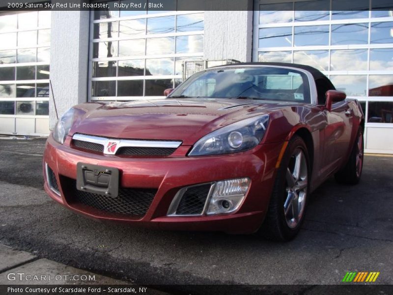 Ruby Red / Black 2009 Saturn Sky Red Line Roadster
