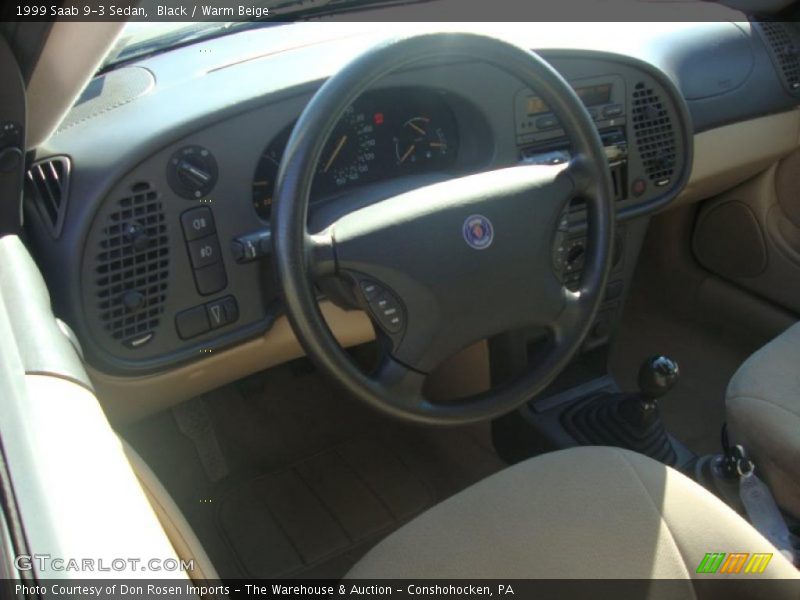 Black / Warm Beige 1999 Saab 9-3 Sedan