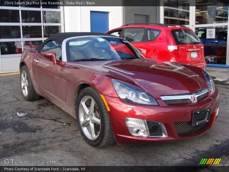 Ruby Red / Black 2009 Saturn Sky Red Line Roadster
