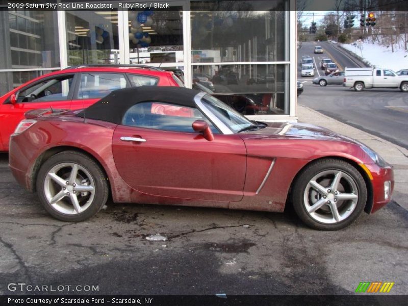 Ruby Red / Black 2009 Saturn Sky Red Line Roadster