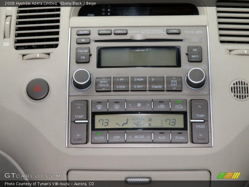 Ebony Black / Beige 2008 Hyundai Azera Limited