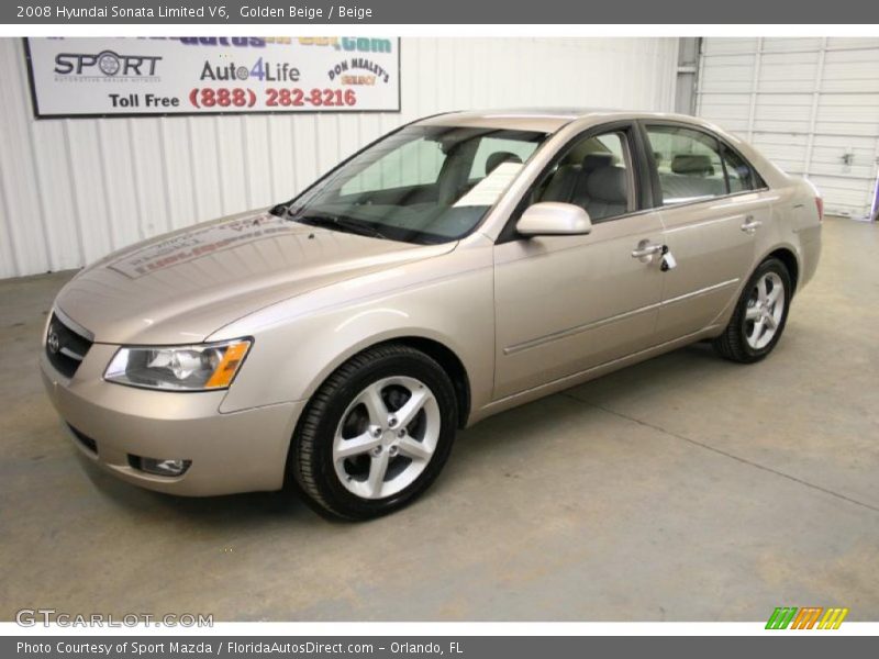 Golden Beige / Beige 2008 Hyundai Sonata Limited V6