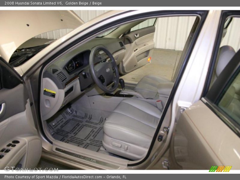 Golden Beige / Beige 2008 Hyundai Sonata Limited V6
