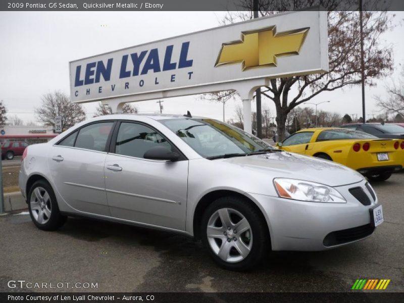 Quicksilver Metallic / Ebony 2009 Pontiac G6 Sedan