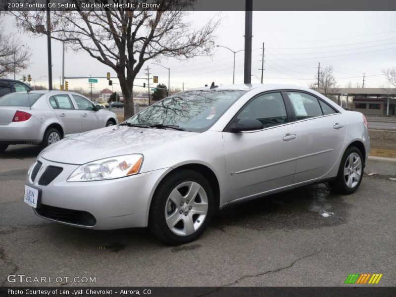 Quicksilver Metallic / Ebony 2009 Pontiac G6 Sedan