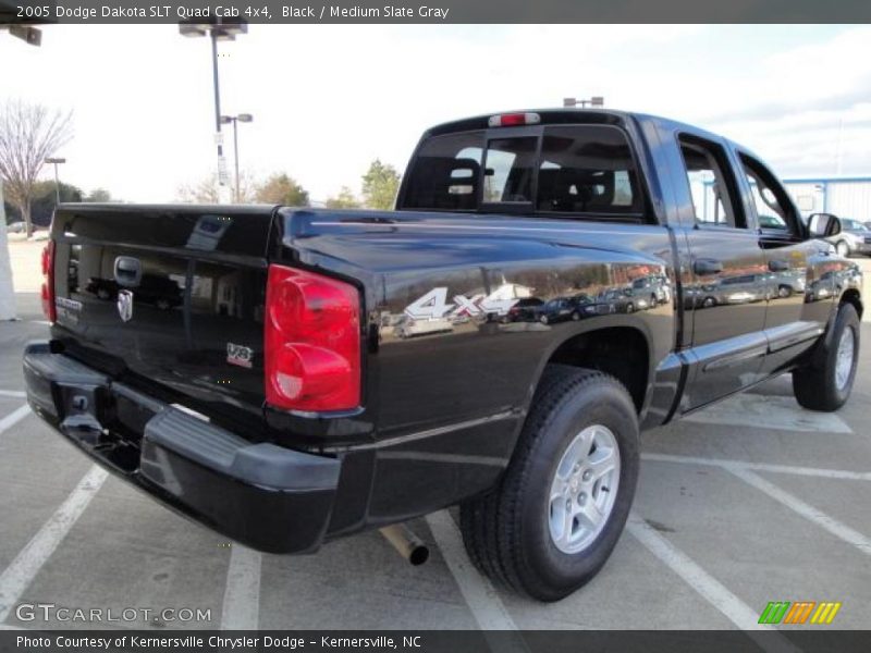 Black / Medium Slate Gray 2005 Dodge Dakota SLT Quad Cab 4x4