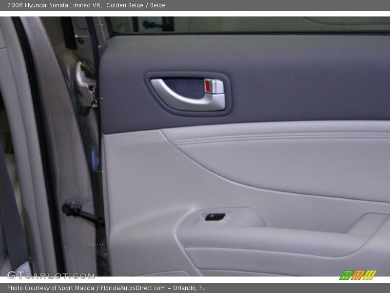 Golden Beige / Beige 2008 Hyundai Sonata Limited V6