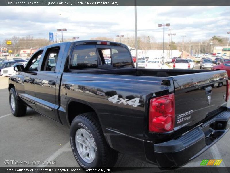 Black / Medium Slate Gray 2005 Dodge Dakota SLT Quad Cab 4x4