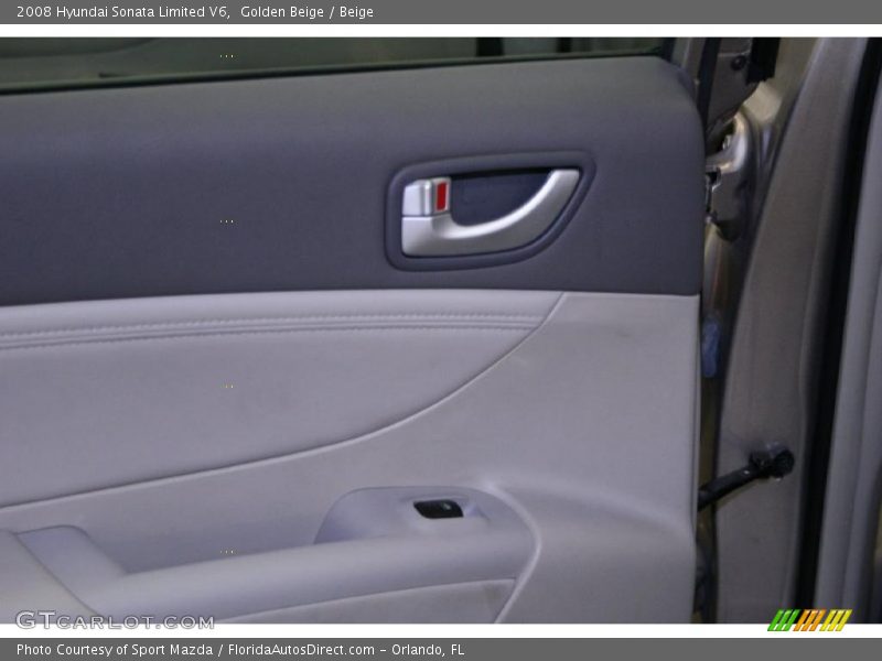 Golden Beige / Beige 2008 Hyundai Sonata Limited V6
