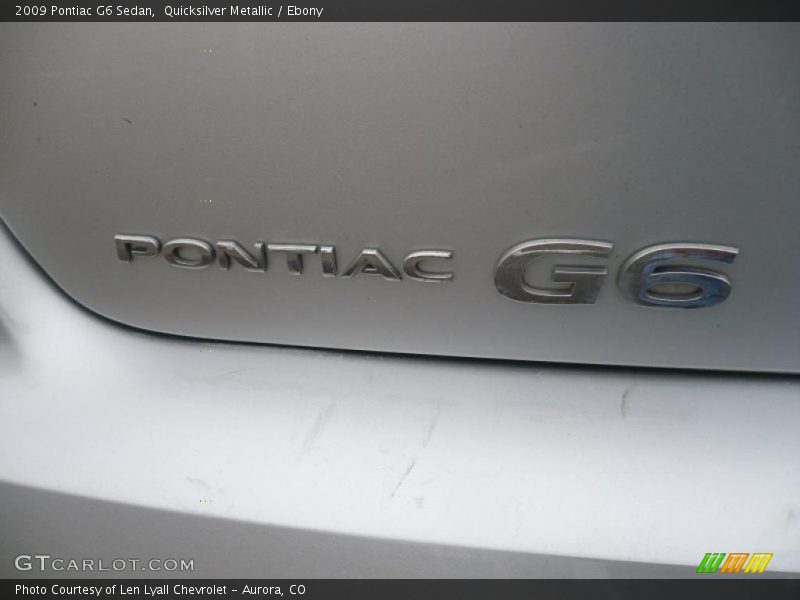 Quicksilver Metallic / Ebony 2009 Pontiac G6 Sedan