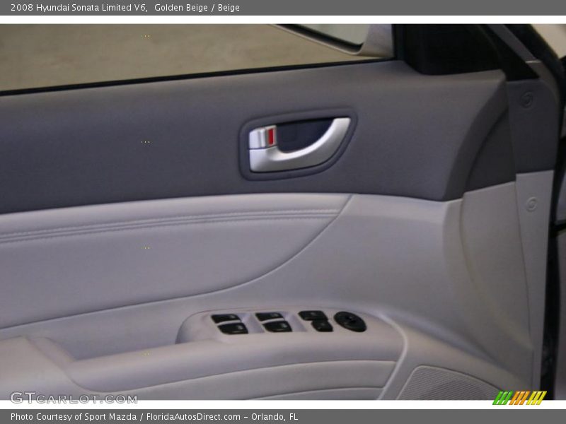 Golden Beige / Beige 2008 Hyundai Sonata Limited V6