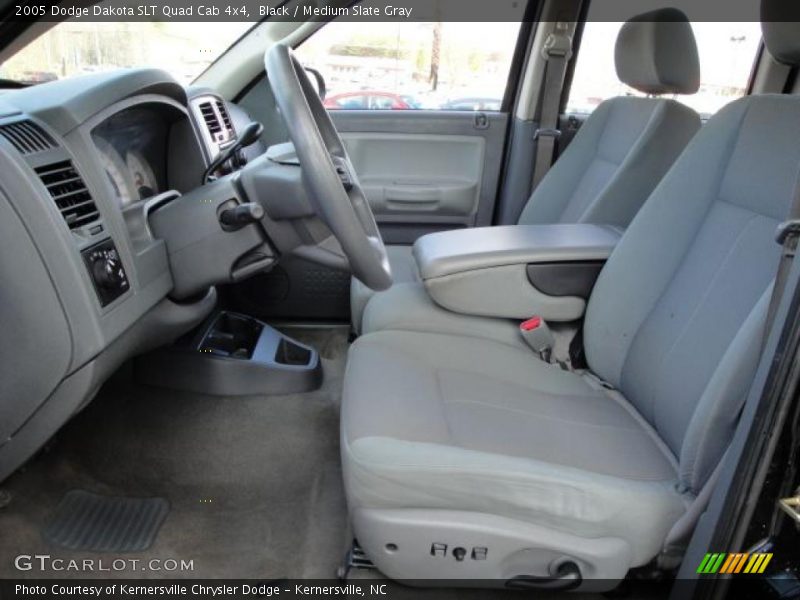 Black / Medium Slate Gray 2005 Dodge Dakota SLT Quad Cab 4x4