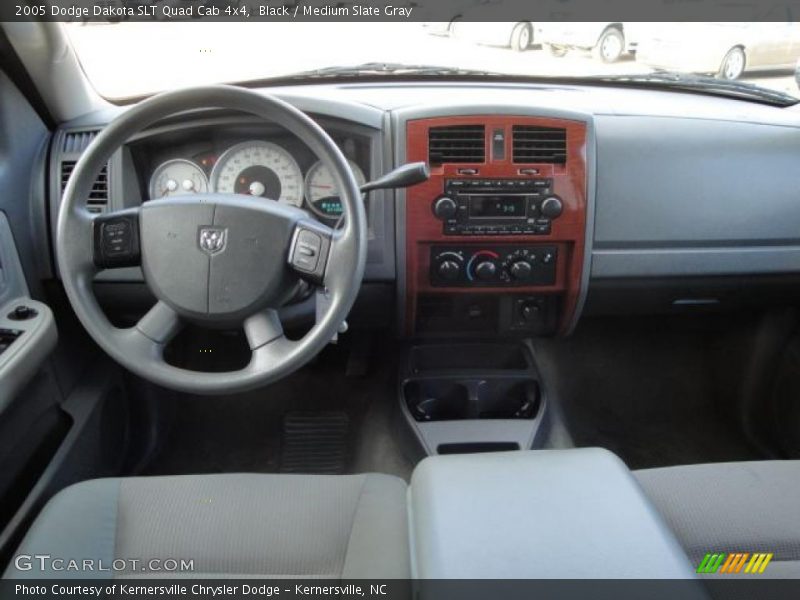 Black / Medium Slate Gray 2005 Dodge Dakota SLT Quad Cab 4x4