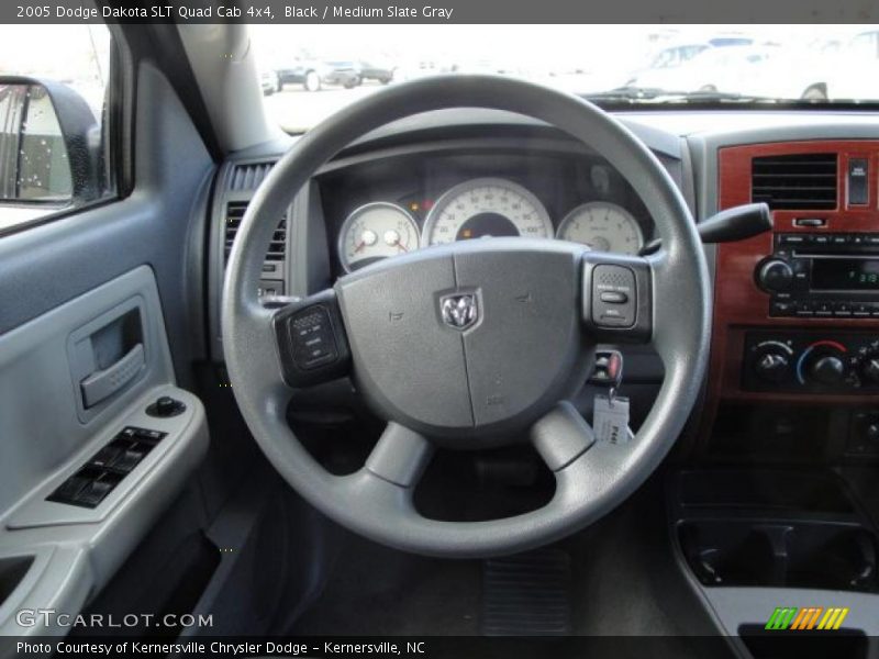 Black / Medium Slate Gray 2005 Dodge Dakota SLT Quad Cab 4x4