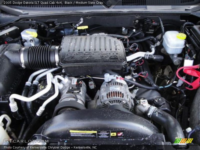 Black / Medium Slate Gray 2005 Dodge Dakota SLT Quad Cab 4x4