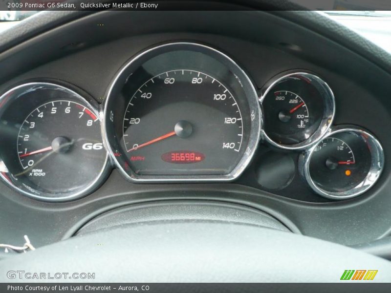 Quicksilver Metallic / Ebony 2009 Pontiac G6 Sedan