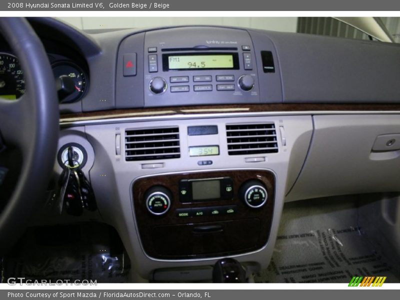 Golden Beige / Beige 2008 Hyundai Sonata Limited V6