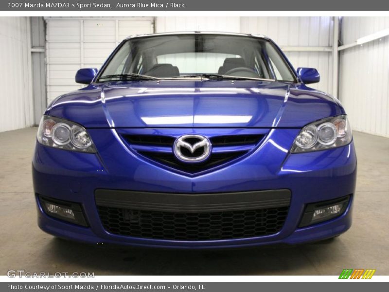 Aurora Blue Mica / Black 2007 Mazda MAZDA3 s Sport Sedan