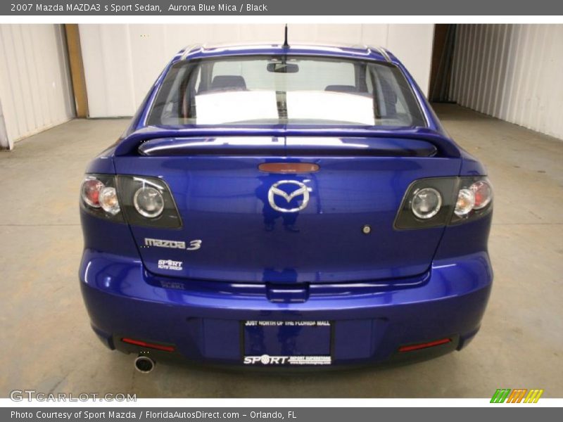 Aurora Blue Mica / Black 2007 Mazda MAZDA3 s Sport Sedan