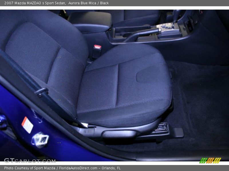 Aurora Blue Mica / Black 2007 Mazda MAZDA3 s Sport Sedan