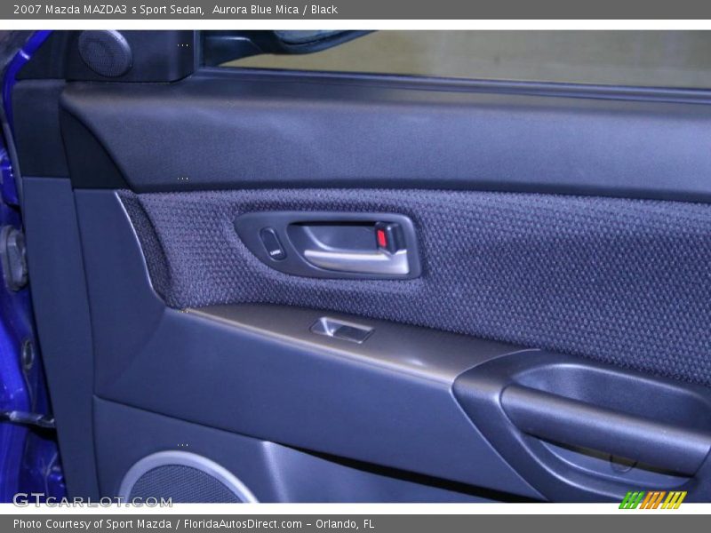 Aurora Blue Mica / Black 2007 Mazda MAZDA3 s Sport Sedan