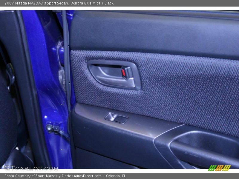 Aurora Blue Mica / Black 2007 Mazda MAZDA3 s Sport Sedan