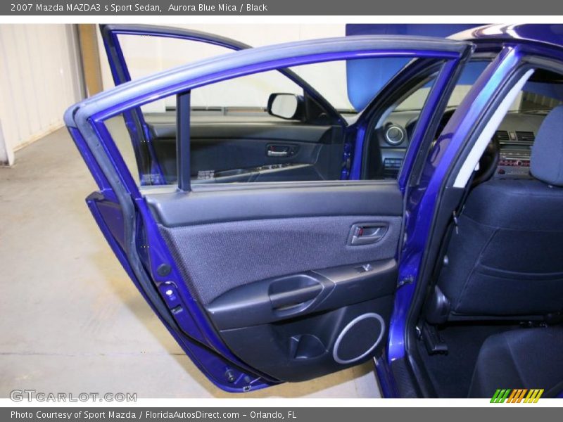 Aurora Blue Mica / Black 2007 Mazda MAZDA3 s Sport Sedan