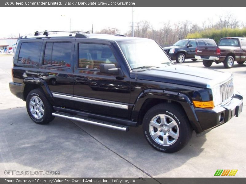 Black / Dark Slate Gray/Light Graystone 2006 Jeep Commander Limited