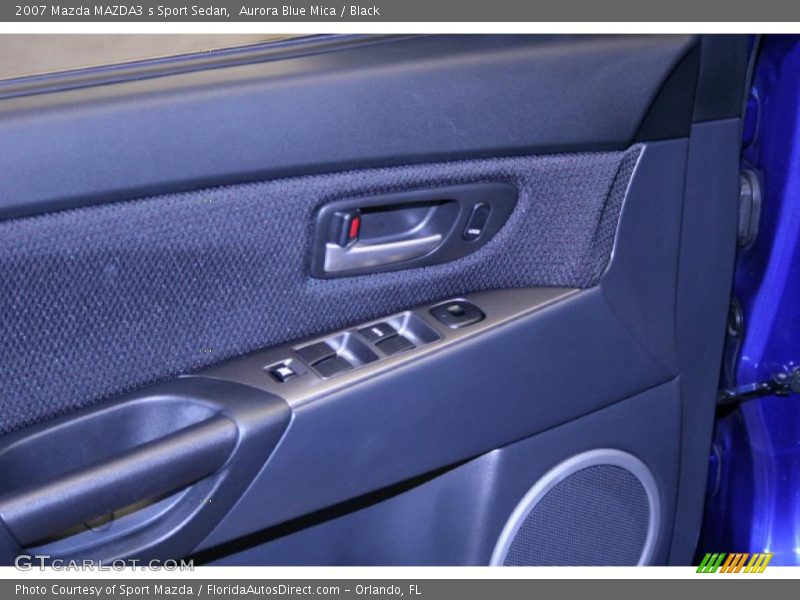 Aurora Blue Mica / Black 2007 Mazda MAZDA3 s Sport Sedan