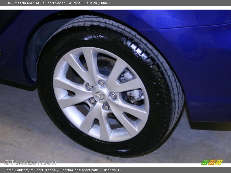 Aurora Blue Mica / Black 2007 Mazda MAZDA3 s Sport Sedan