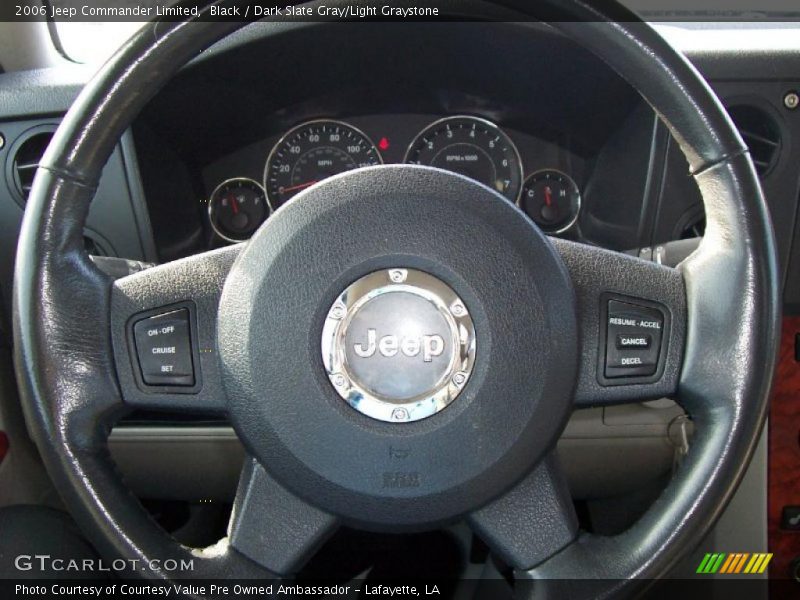 Black / Dark Slate Gray/Light Graystone 2006 Jeep Commander Limited