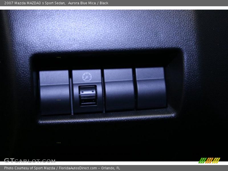 Aurora Blue Mica / Black 2007 Mazda MAZDA3 s Sport Sedan