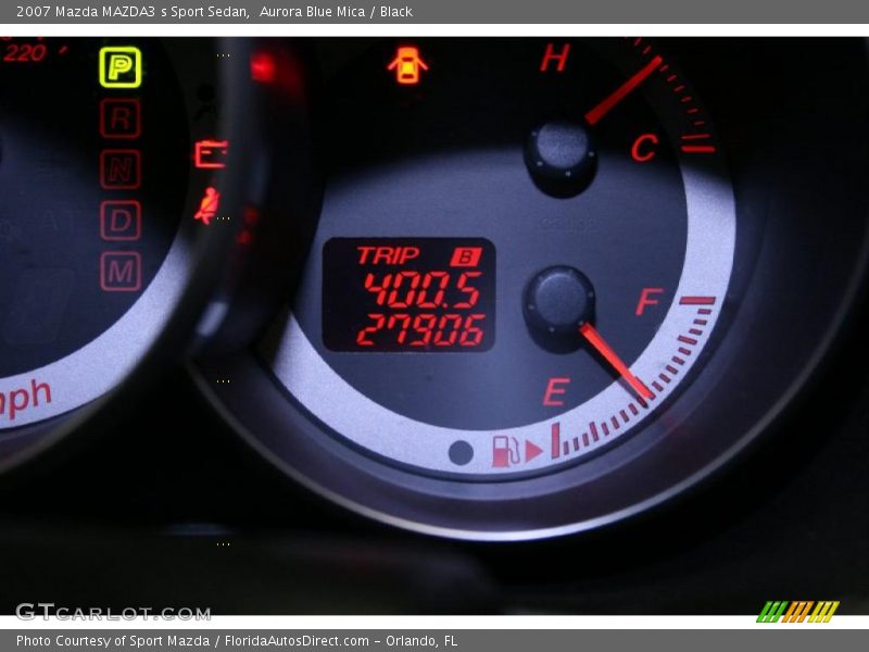 Aurora Blue Mica / Black 2007 Mazda MAZDA3 s Sport Sedan