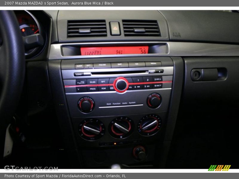 Aurora Blue Mica / Black 2007 Mazda MAZDA3 s Sport Sedan