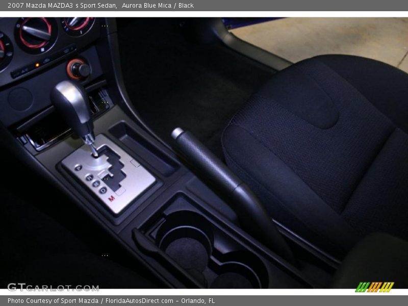 Aurora Blue Mica / Black 2007 Mazda MAZDA3 s Sport Sedan