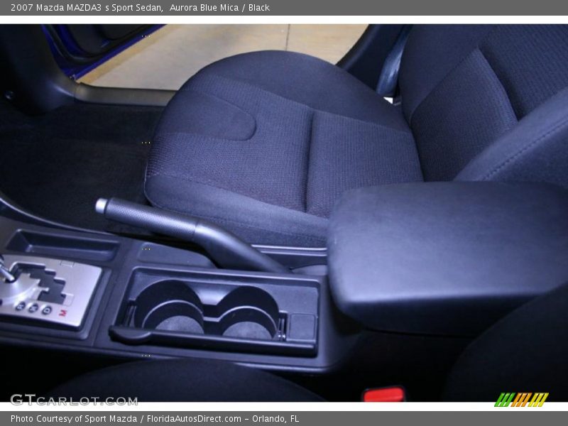 Aurora Blue Mica / Black 2007 Mazda MAZDA3 s Sport Sedan