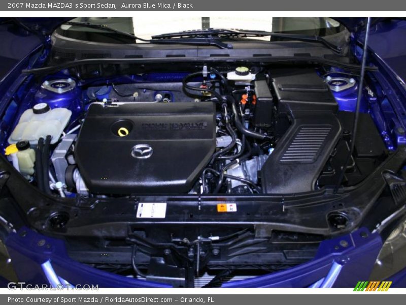 Aurora Blue Mica / Black 2007 Mazda MAZDA3 s Sport Sedan